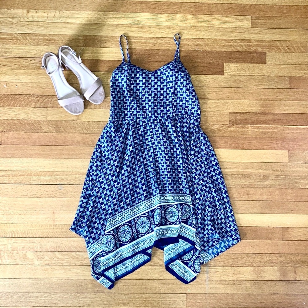 Blue & White Flowy Dress